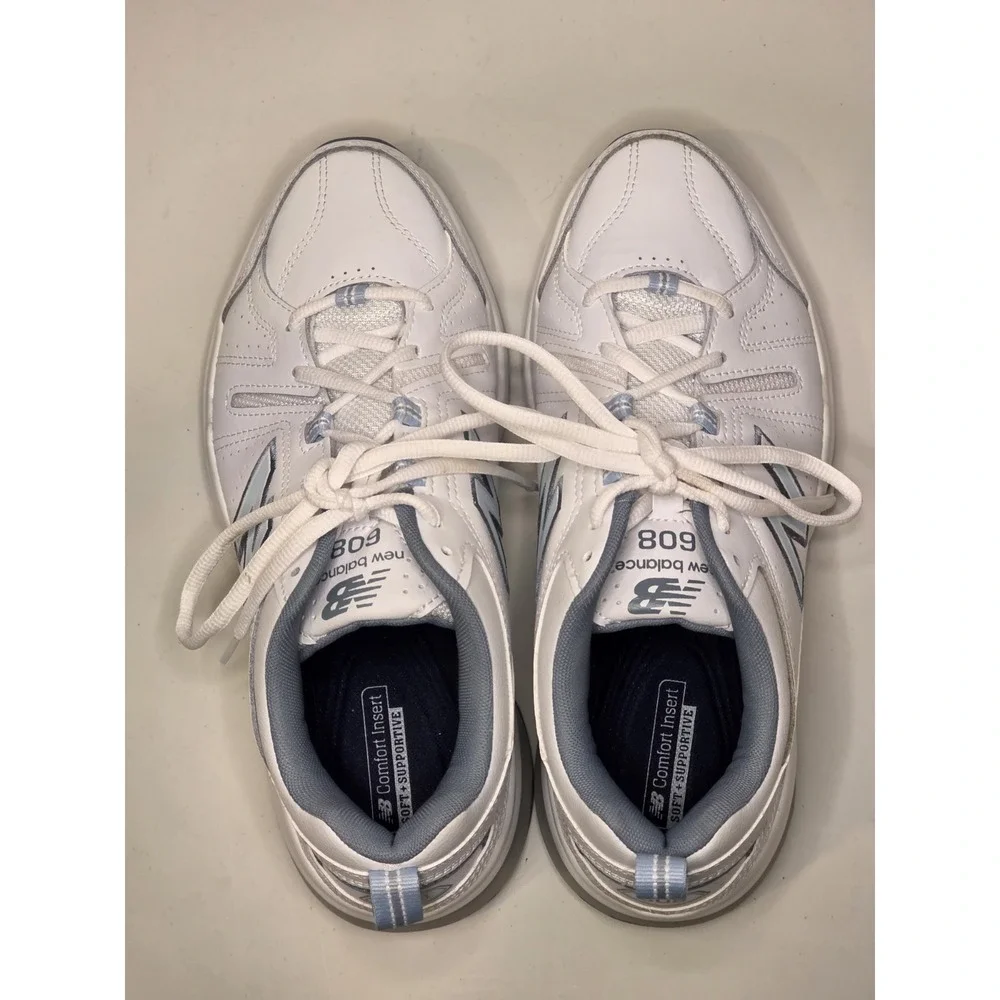 New Balance Unisex 608 V5 WX608WB5 White Casual Shoes Sneakers Size M 7 W 8.5